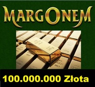 MARGONEM GOLD GORDION 500M 100.000.000 ZŁOTA GOLDA PUBLICZNY SERWER