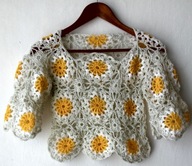 Bluzka patchworkowa z kwiatowych motywów 34/36