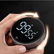 MAGNETYCZNY MINUTNIK CYFROWY LED NA LODÓWKĘ OBROTOWY STOPER KUCHENNY