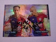 Karta panini autografy Piast Gliwice sezon 15/16 Zivec Nespor Podwójne