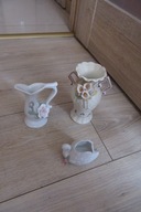ZESTAW PORCELANA WAZONIK I INNE DEKORACJA