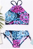 ŚLICZNY strój kąpielowy bikini r.146/152 topik