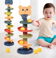 Montessori Rolling Ball – Edukacyjny Tor Sensoryczny 0–36m + 5 warstw