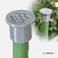 Kapturek nakładka ochronna na tyczki ogrodowe 16mm szary