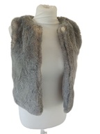 Carrement Beau bezrękawnik kamizelka dziewczęca z futerka r 134/140