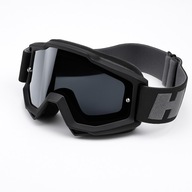 NOWE GOGLE MOTOCYKLOWE CZARNE PRZYCIEMNIANA SZYBA CROSS ENDURO DO KASKU