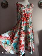 TU SUKIENKA retro rozkloszowana na lato 38/40