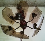 STARY ŻYRANDOL RETRO 6 RAMIENNY SZEROKOŚĆ 46 WYSOKOŚĆ 56 KATOWICE