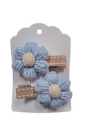 Spinki do włosów szydełkowe kwiatki 2 szt. handmade