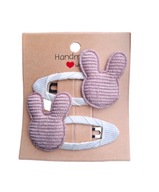 Spinki dla niemowląt dziewczynek zajączki 2 szt. handmade