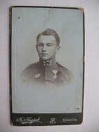 KRAKÓW KRYJAK ŻOŁNIERZ C.K. ARMII ODZNAKI TEKTURKA