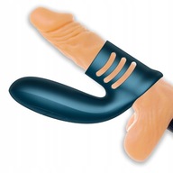 PIERŚCIEŃ EREKCYJNY NAKŁADKA NA PENISA Z MASAŻEREM ŁECHTACZKI WIBRATOR