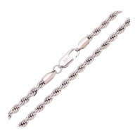 80613 ŁAŃCUSZEK PLATYNOWANY 50 CM 3,8 MM splot kordel