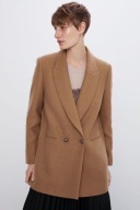 ZARA PŁASZCZ MARYNARKA CAMEL WEŁNA R.XS/34 NOWY!