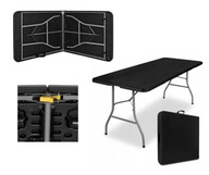 STÓŁ CATERINGOWY 180cm eHokery CZARNY SKŁADANY MOCNY SOLIDN STOLIK OGRODOWY