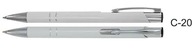 Długopisy , długopis COSMO do grawerowania laserem BIAŁY C-20 100 szt