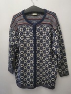 BIZZY CARDIGAN SWETER M\L SWETR NORWESKI WEŁNIANY
