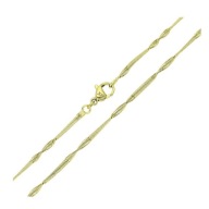 85912 Łańcuszek stal chirurgiczna 316L pozł. 14k żmijka skręcona 45 CM 2 MM