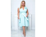 Nina suknia wieczorowa plus size 50 miętowy