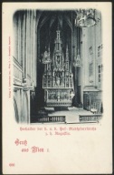 Gruss aus Wien I - Hochaltar Stadtpfarrkirche Augustin - Ledermann 1900