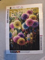 WOŚP - Obraz do oprawy - Dmuchawce - wykonany haftem diamentowym