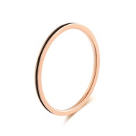 STAL TYTANOWA OBRACZKA 14KGP 1MM EMALIA BLACK R.20