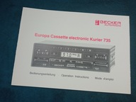 NOWA instrukcja obsługi radio BECKER Europa 735 Mercedes W201 W124 książka