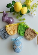 Szydełkowe koszulki na jajka, komplet -4 sztuki, rękodzieło, handmade