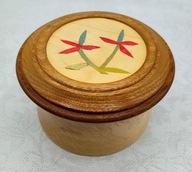 Drewniana szkatuła szkatułka, ręczna praca - ciekawa ładna !