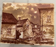 Wojciech Migocki Pszczyna Zamek - Akwarela