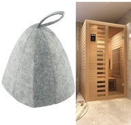 Czapka filcowa Do Sauny - Sauna bania - Szara Czapka Ochronna Uniwersalna