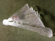 Szklany serwetnik wachlarz ArtDeco - HSG Hortensja