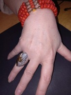 Pierścionek gigant, waga 19,7 g, złoto 750, spektakularny, efekt WOW