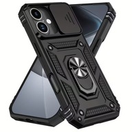 Pancerne Etui iPhone 17 Pro z Klapką na Aparat Uchwyt Obrotowy 360°