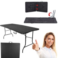 STÓŁ CATERINGOWY OGRODOWY 70x180 cm SKŁADANY BANKIETOWY NA TARAS BALKON