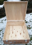 skrzynia okuwana frachtowa kufer skrzynio-paleta transportowa 65x65x34