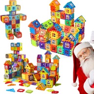 ZESTAW KLOCKÓW KONSTRUKCYJNYCH EDUKACYJNYCH PUZZLE WAFLE 100 EL.