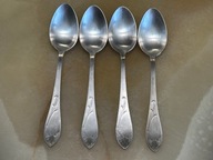 POLSKIE PLATEROWANE MAŁE ŁYŻECZKI DO KAWY - 4 SZT