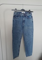 spodnie dżins denim woman 36 26 ze średnim stan niebieskie proste