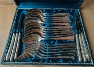 WMF Patent 90 Fiodur sztućce posrebrzane łyżki widelce noże vintage PRL