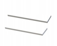 PÓŁKA ŚCIENNA WISZĄCA KOMPLET 2 SZT 60CM x 15CM Biały Zimny