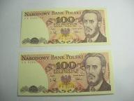 100 zł 1988 PR 2 kolejne numery