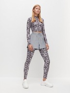 Reserved kwiaty top fioletowy joga sportowy różowy kwiatki t-shirt boho S