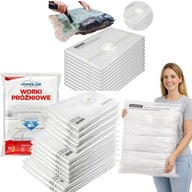 WORKI PRÓŻNIOWE 12SZT NA UBRANIA POŚCIEL RÓŻNE 4 ROZMIARY PODRÓŻNY CIUCHY