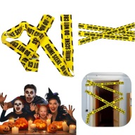 DEKORACJA NA HALLOWEEN TASMA POLICYJNA DO DOMU ZEWNETRZNA TASMA POLICYJNA