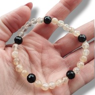 CTU02 Bransoletka CYTRYN I TURMALIN 17 cm