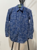 L Koszula Gap granat szare liście palm bawełna S