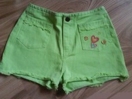 zielone krótkie spodenki dziewczęce 146