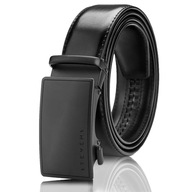 PASEK SKÓRZANY AUTOMAT MĘSKI CZARNY STEVENS KLAMRA SPODNIE GARNITUR