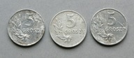 PRL 5 GROSZY 1949 ALUMINIUM ZESTAW 3 SZT. (2)